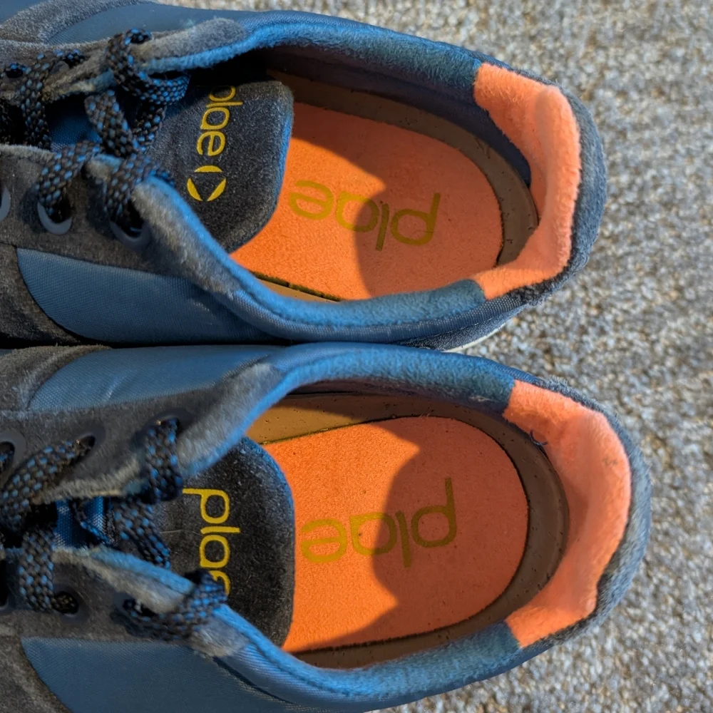 Kids Navy and Coral Casual Sneakers